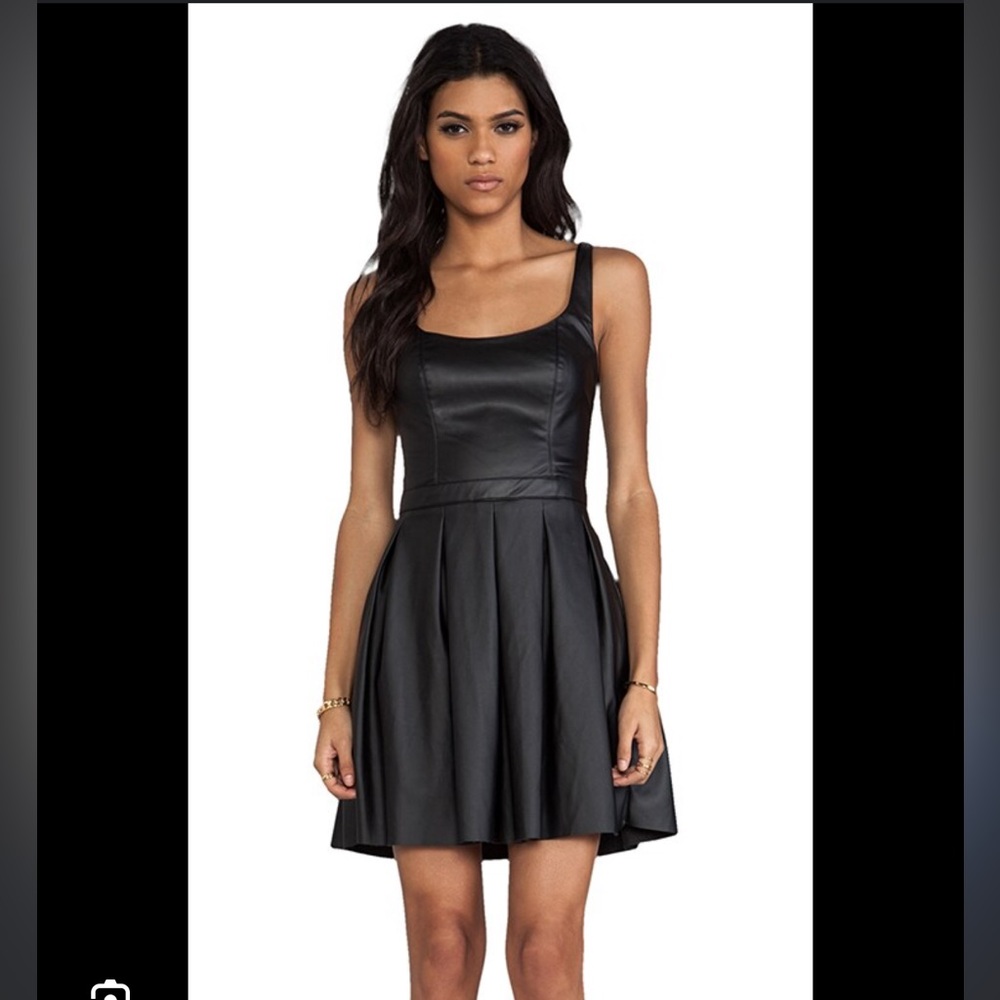 Paper Crown Faux Leather Dress